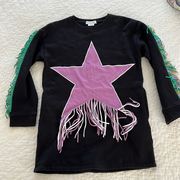 Stella McCartney Kids fringed star-patch sweater dress - Picture 4 of 6